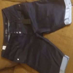 Womens Stretch Cuffed Capri Jeans